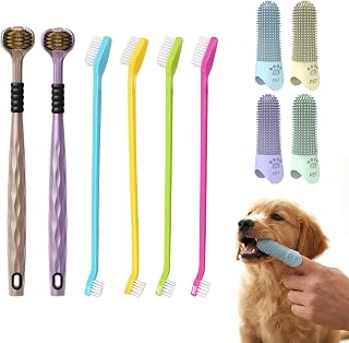 Hundezahnbürste 4 Stück, Fingerzahnbürste Hund