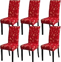 Vista 11 de SPRINGRICO Juego de 4 fundas para sillas de comedor, fundas elásticas para sillas de comedor, de elastano lavables, fundas para sillas Parsons