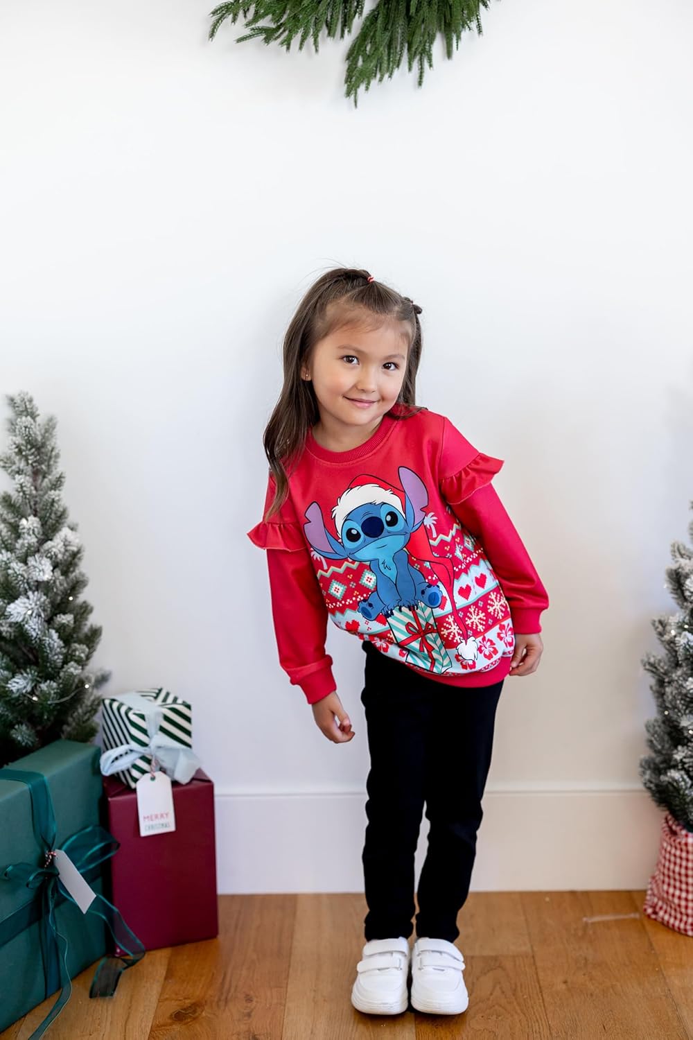 Disney Frozen Minnie Mouse Stitch Princess Fall Toddler Girl Outfit 2 Piece Girl Clothes Long Sleeve Sweatshirt and Leggings - Image 3