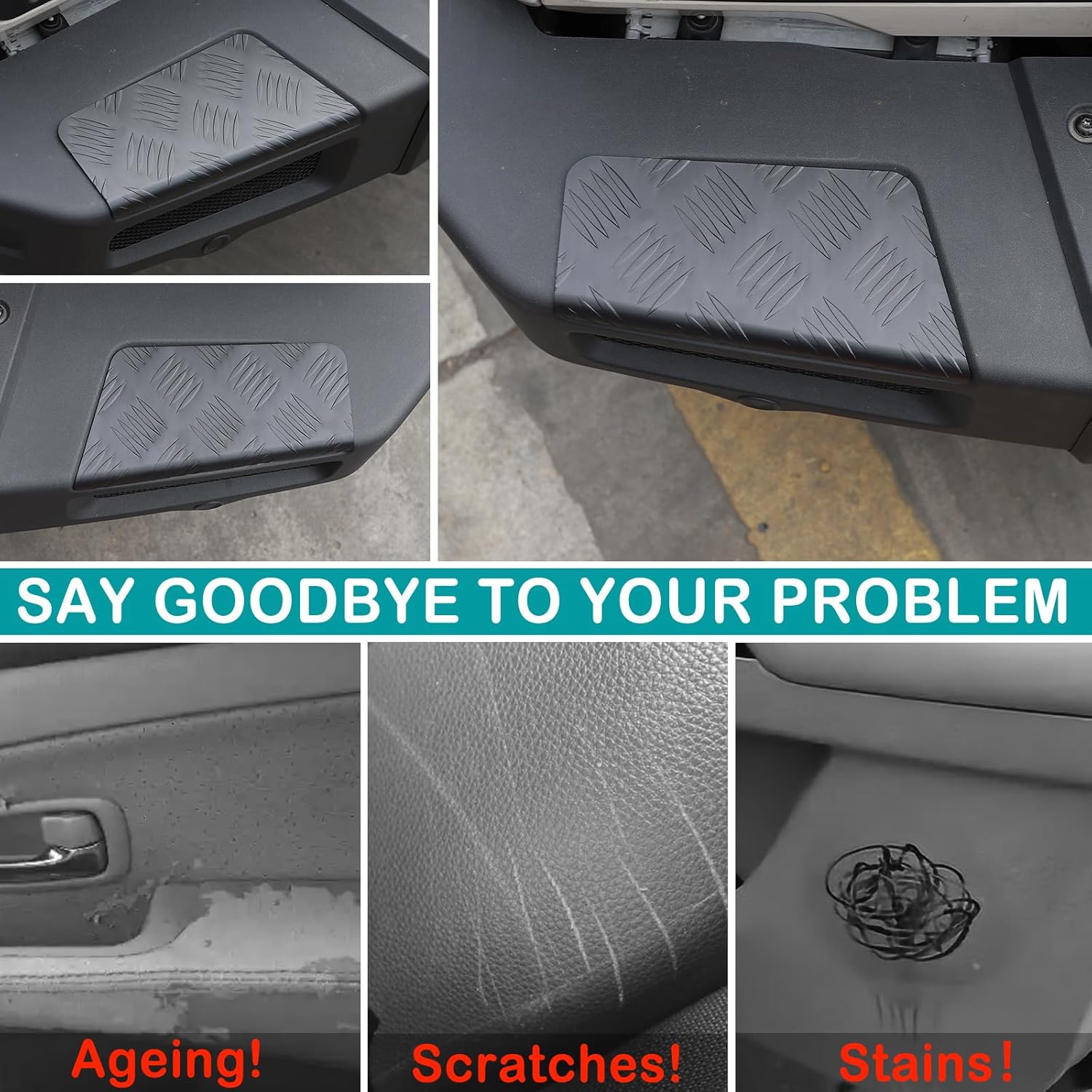 Car Alloy Black Front Bumper Protection Pedal Corner Cover Compatible with Ineos Grenadier 2020-2026 Front Bumper Guards Pads End Caps Cover Decoration External Accessories,Style B