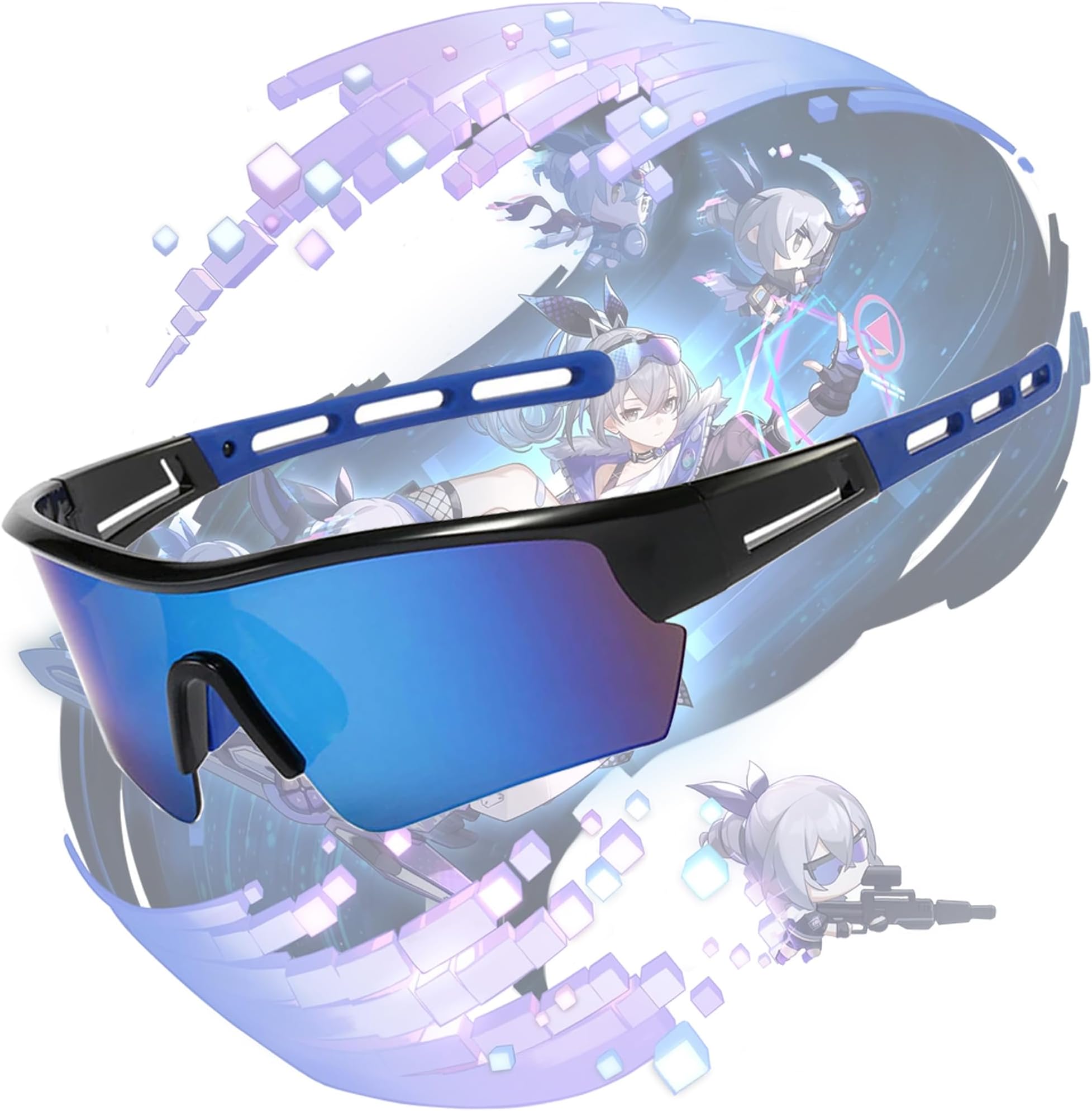 DoubleChin Honkai Star Rail Cosplay Silver Wolf Silverwolf Glasses Goggle Eyewear Costume Prop Accessory
