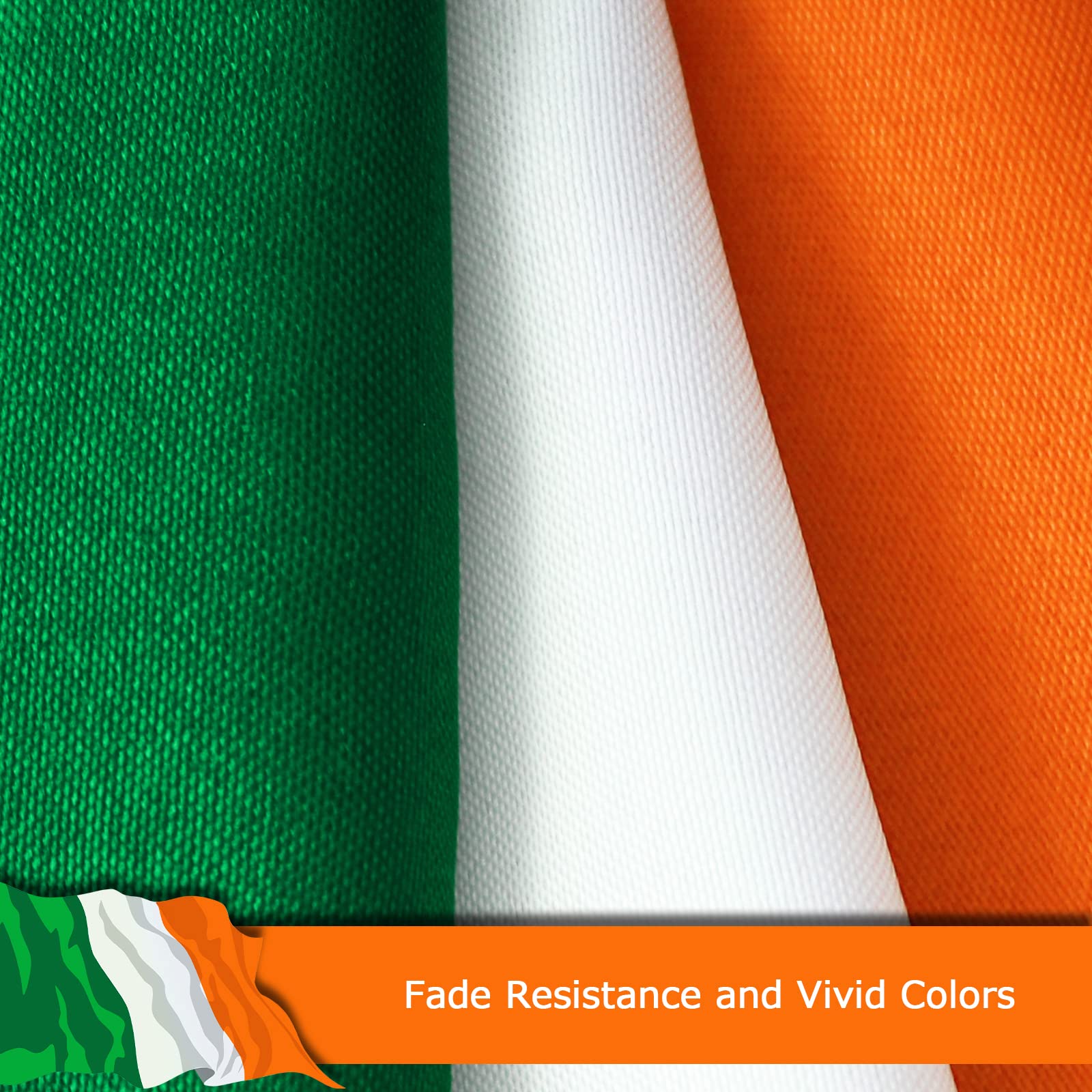 Irische Flagge Aus Oxford-Stoff – 60 X 91 Cm, Mit Messingösen, Für Innen & Außen