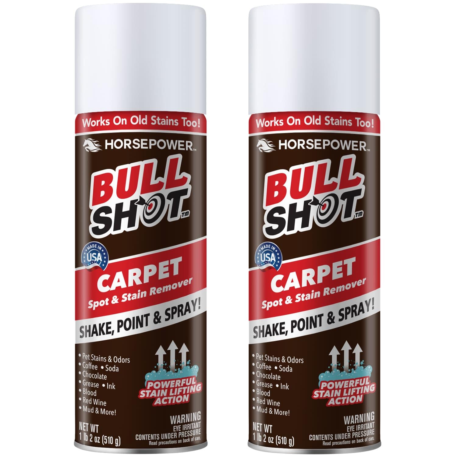 Horsepower Bull Shot Carpet Spot Stain Remover by Horsepower AS SEEN ON TV Made In USA Just Point