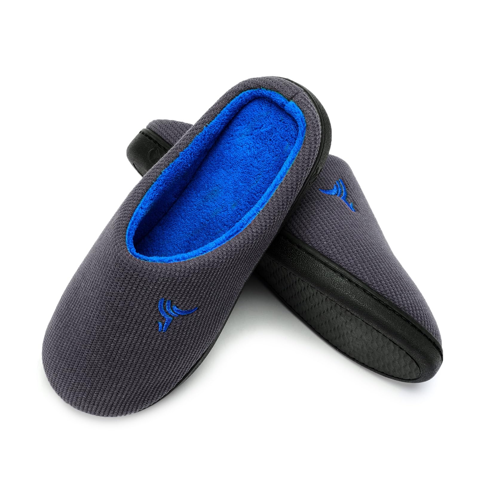 welltree Pantofole uomo donna casa morbido peluche memory foam inverno interno camera da letto caldo cotone scarpe antiscivolo