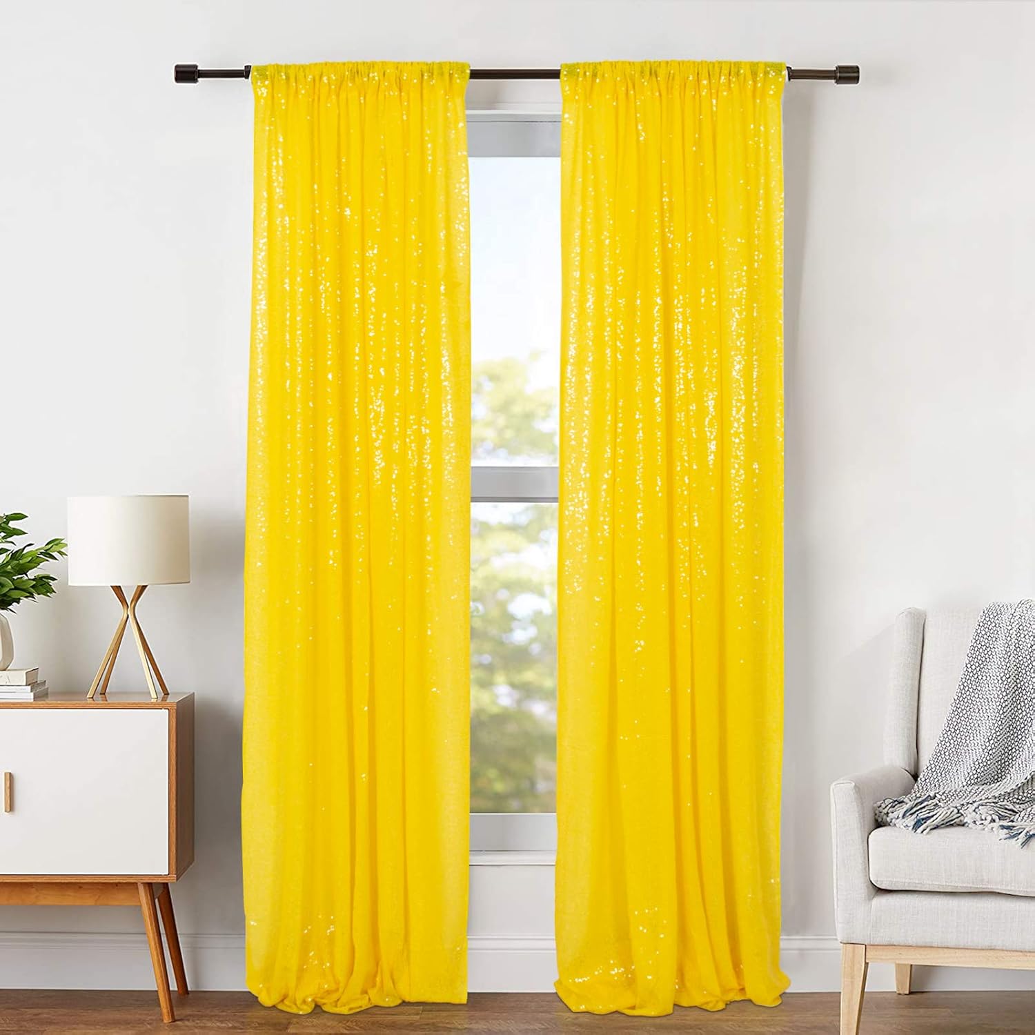 Special Sparkle Backdrop Curtain Yellow 2 Panels Set Sequin Photo Backdrop 2FTx8FT Sequin Backdrop Curtain Pack of 2 -1220S Discount Sparkle Backdrop Curtain Yellow 2 Panels Set Sequin Photo Backdrop 2FTx8FT Sequin Backdrop Curtain Pack of 2 -1220S