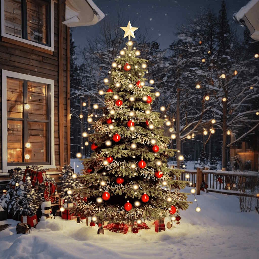 Siatka świetlna na choinkę z 210 diodami LED, 210 cm, łańcuch świetlny LED na ozdoby choinkowe, ciepłe białe światło, do użytku wewnątrz i na zewnątrz, oświetlenie dekoracyjne na Boże Narodzenie