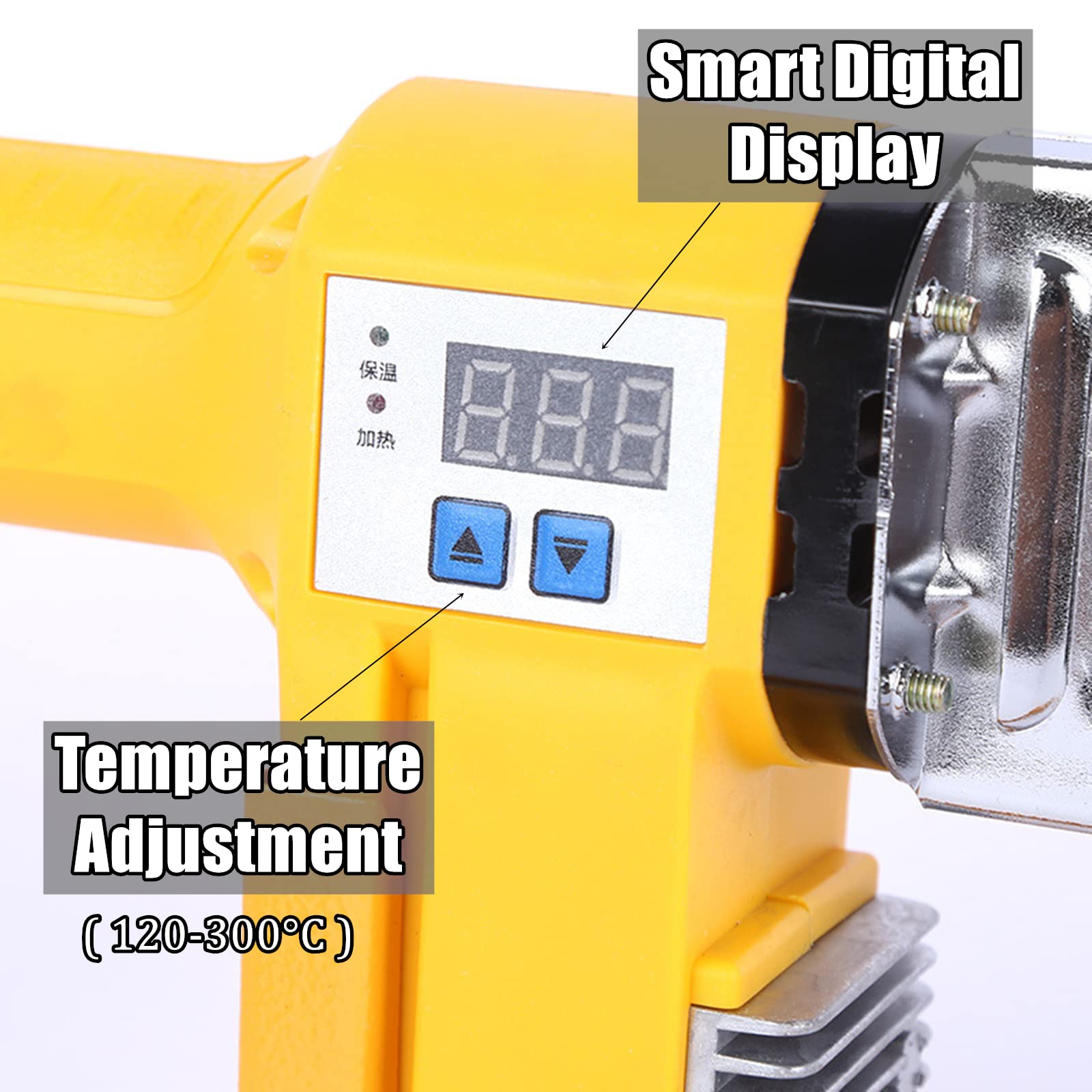 Saldatrice tubolare 20-63mm tubo fusione saldatore - strumento di riscaldamento elettrico con display digitale per la saldatura di tubi 20/25/32/40/50/63 mm PPR/PE/PP