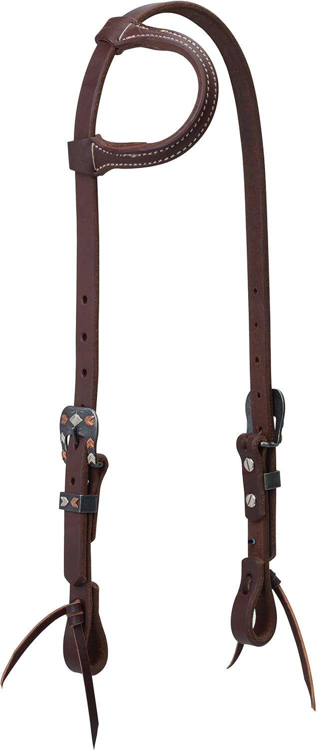 Weaver Leather Working Tack Chevron Designer Hardware Slim Browband Headstall, (Model: 10-0612) : Sports & Outdoors