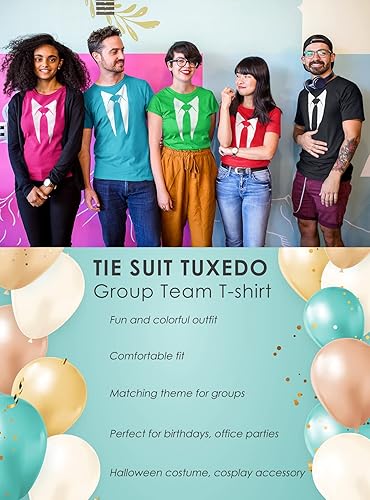 Miniatura 4 de Camiseta clásica divertida de esmoquin para hombres y mujeres para concierto Tux Joke Tee Camiseta para hombre