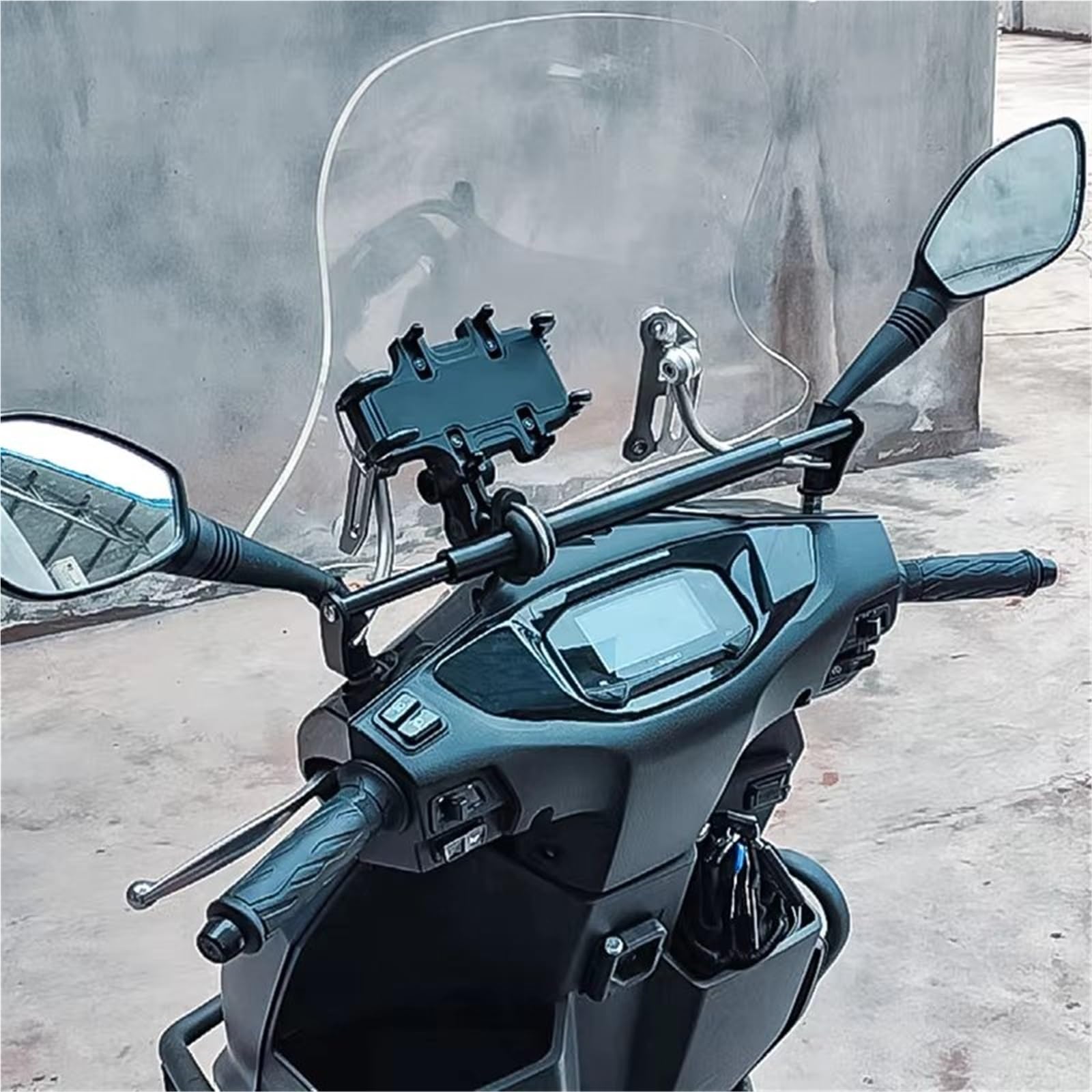 Support de Navigation de Moto Barre D'extension Réglable Guidon Barre Transversale Universelle pour Scooter Support Téléphone ATV Barre Transversale D'équilibre(Black)