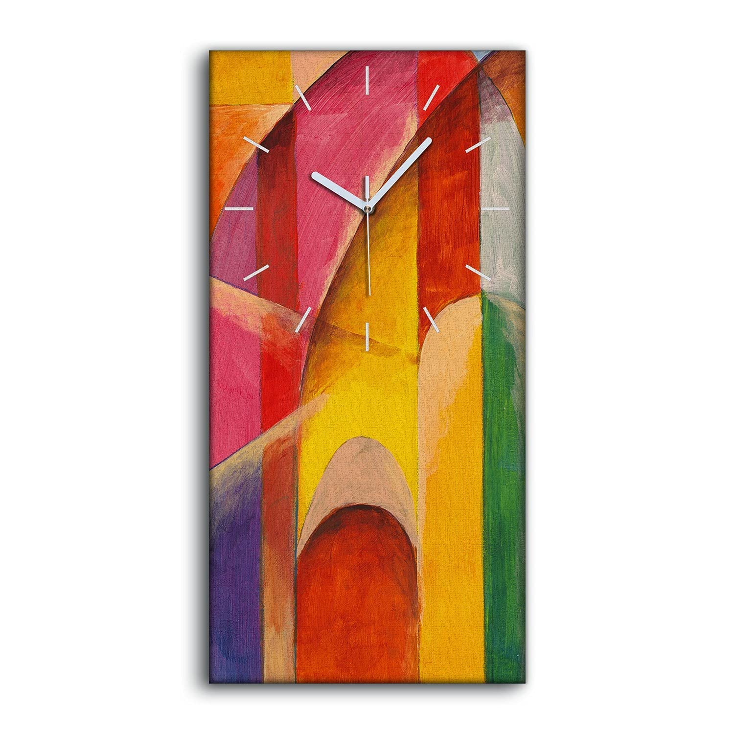 Horloge sur Toile Abstraite sans Tic-Tac pour Retrouver le Calme dans la Chambre
