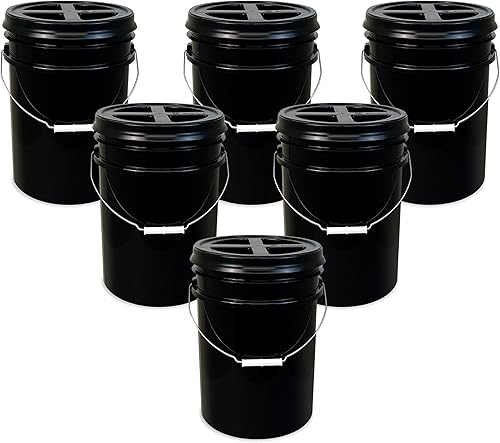 ePackageSupply Premium Balde de plástico de grado alimenticio de 5 galones con tapa Gamma Seal | Hecho en EE. UU. | Libre de BPA | 90 Mil resistente