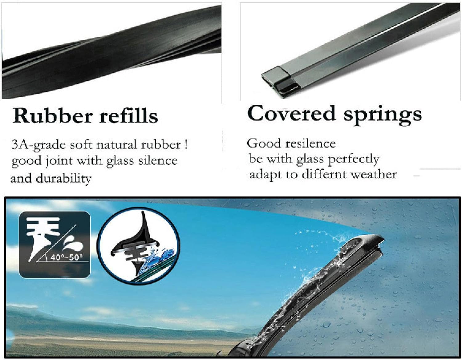 For Corolla Verso 2001-2004 14 inch Car Rear Windshield Wiper Blade and Wiper Arm kit
