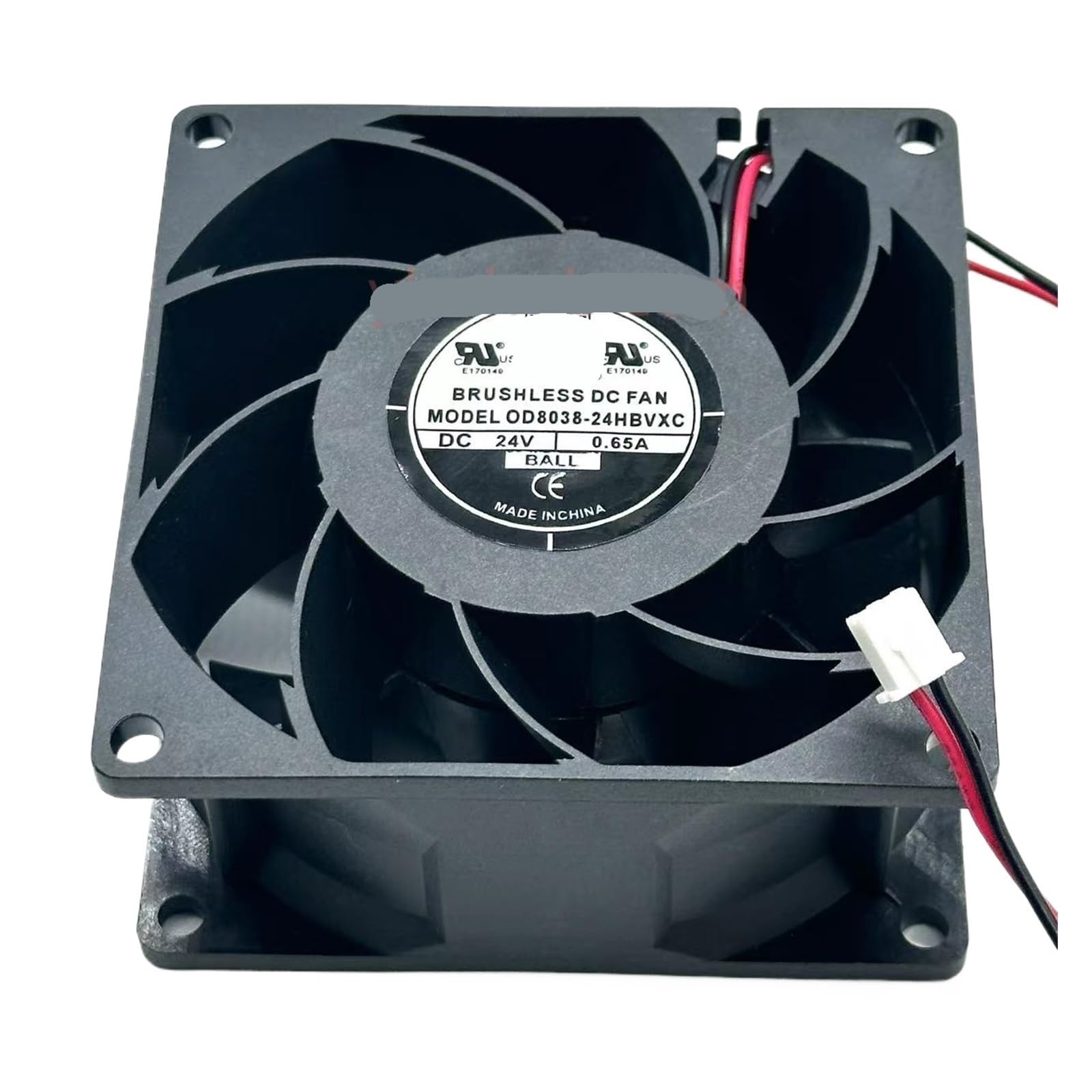 UITGVDQAT OD8038-24HBVXC DC 24V 0.65A 80x80x38mm 2-Wire Server Cooling Fan