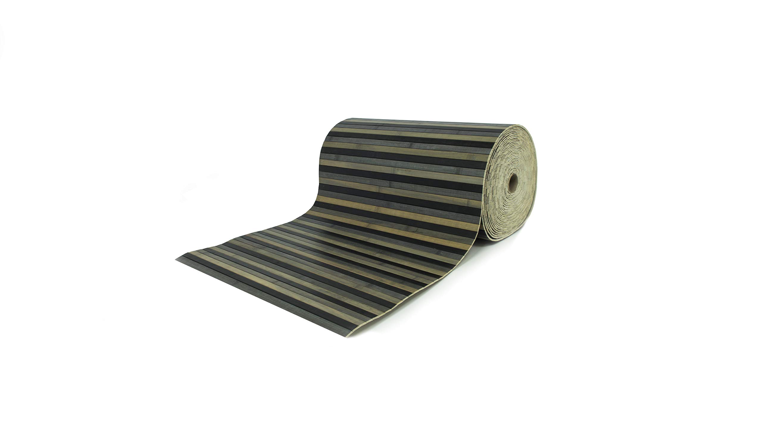 BIANCHERIAWEB Tappeto Bamboo Passatoia Antiscivolo Degradè Colore Nero 50x140 Nero