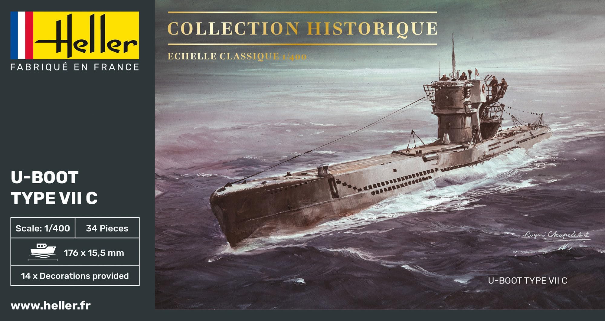 Heller Construction Et Maquettes U-Boot Echelle 1/400ème