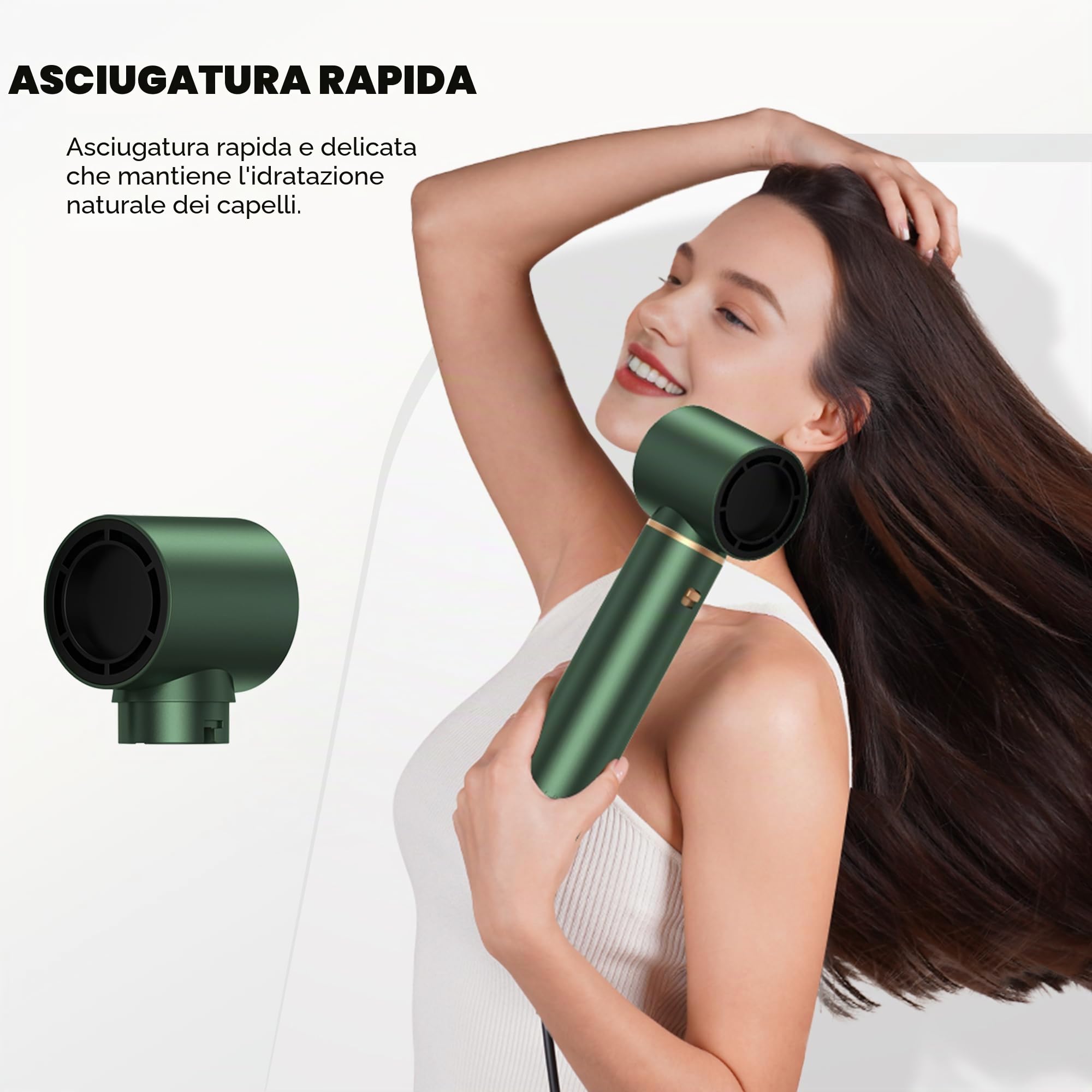 OKWRAP Airstyler 5 in 1 Asciugacapelli 5 in 1 Hairstyler mit Phon Capelli | Airstyler Multifunzione Spazzola Asciugacapelli Per Dare Volume Ai Capelli, Lisciare, Ioni Air Curler Brush,Strumenti Capelli