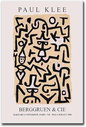 Miniatura 7 de AnenaXean Póster de pintura en lienzo e impresión de composición de Paul Klee con media luna amarilla e Y Póster vintage, impresión artística