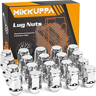 MIKKUPPA 1/2-20 Lug Nuts Replacement for 1987-2018 Jeep Wrangler, 2002-2012 Jeep Liberty, 1993-2010 Jeep Grand Cherokee Aftermarket Wheel - 20pcs Chrome Closed End Lug Nuts