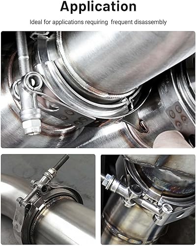 Miniatura 5 de EVIL ENERGY Kit de abrazadera de banda en V de 3.0 pulgadas para brida de acero inoxidable