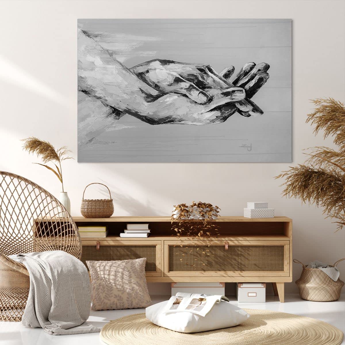 Stampa Su Tela Astrazione Boho Arte Moderna 40x60 Cm XXL Quadri Moderni - Foto 8