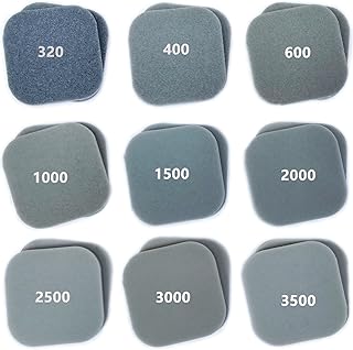 27 Pcs Sanding Sponge Soft Touch Sanding Pads,Sand Paper, Mesh Sanding Polishing Pads for Craft Polishing Repairing, 2" x 2" Sanding Blocks, 9 Kinds Grit from 320 to 3500