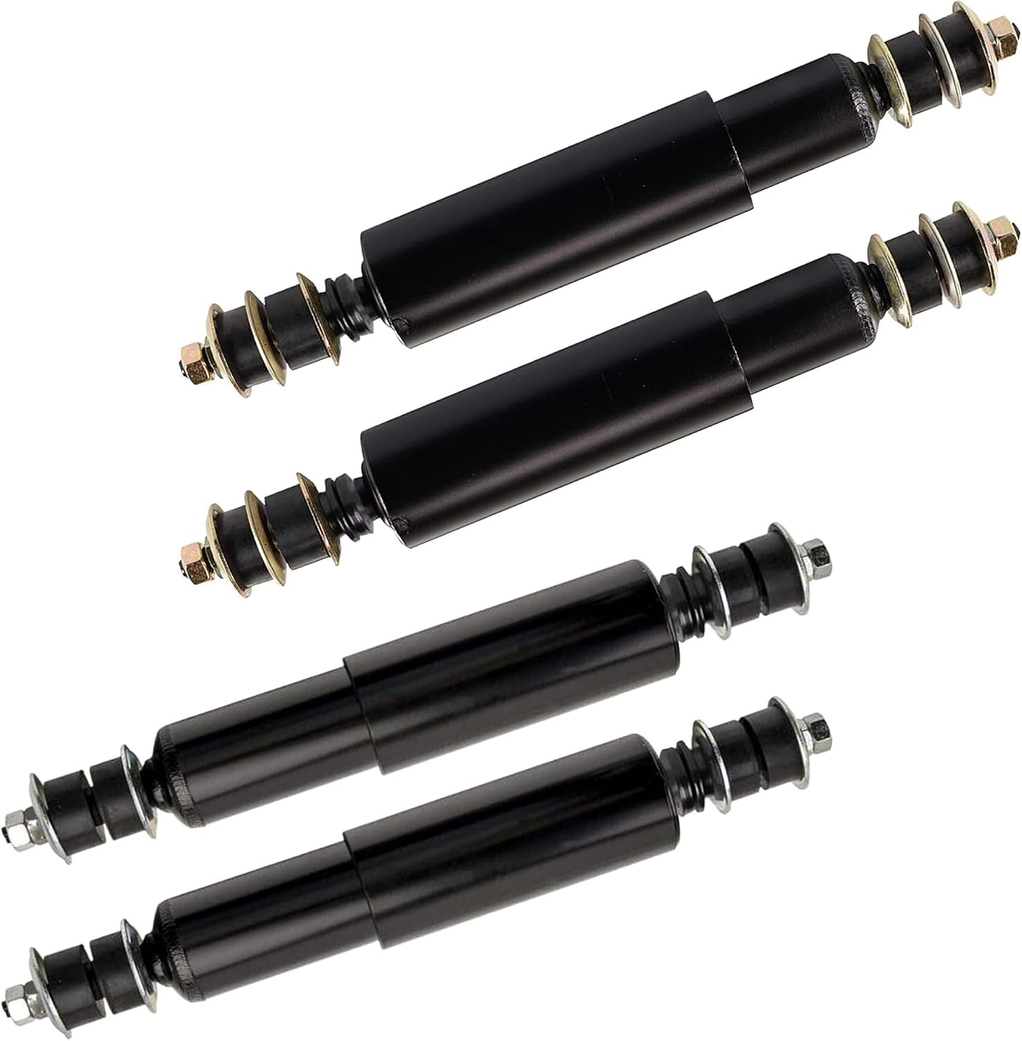 Huskey EZGO TXT Shock Absorbers Front and Rear 2 Pairs For 1994-Up Gas & Electric Golf Cart, Replaces OEM Part number # 76418-01, Nivel Part # 5006