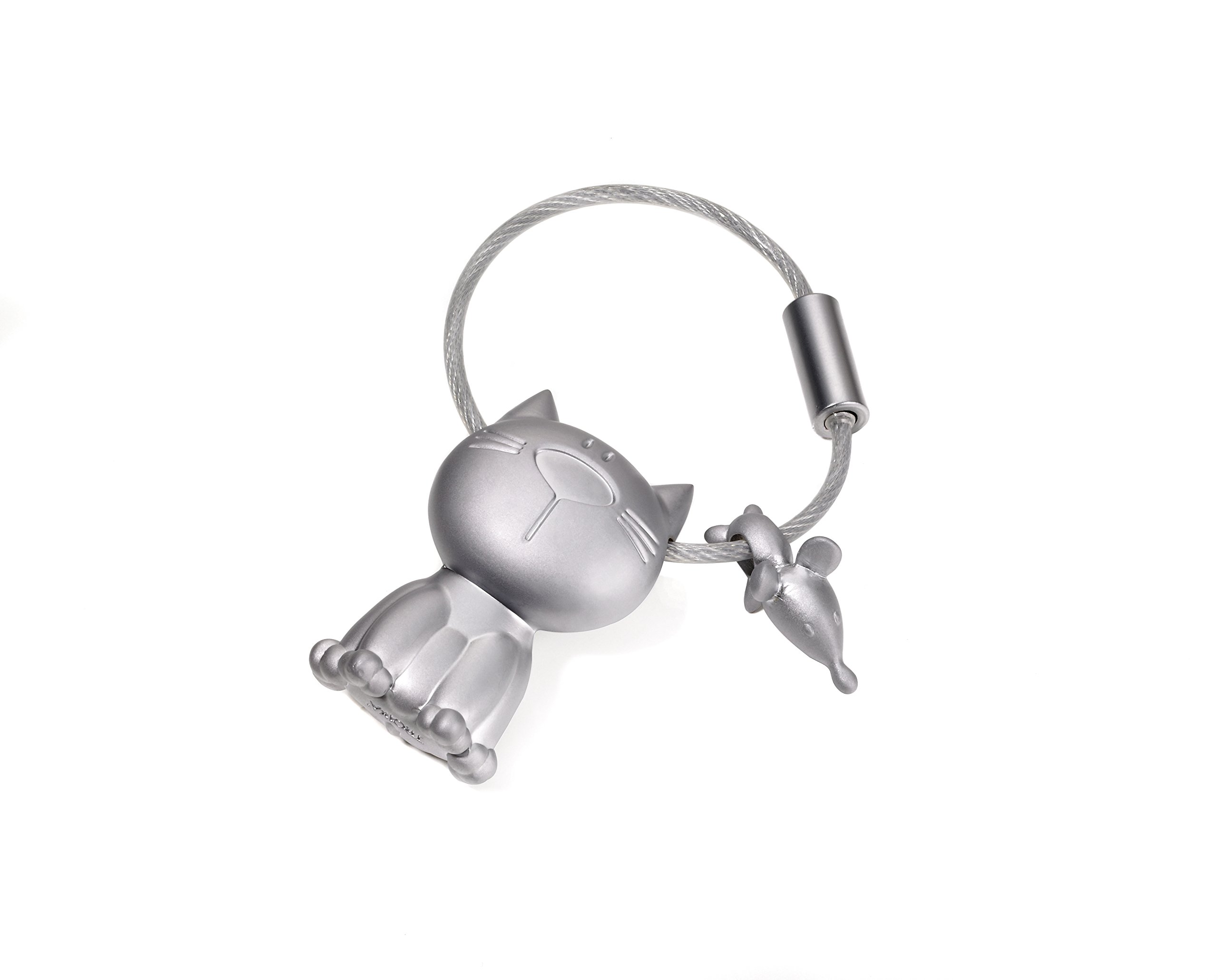TROIKA Cat and Mouse Keychain Metal Zinc Casting Key Ring Charm KR14-20