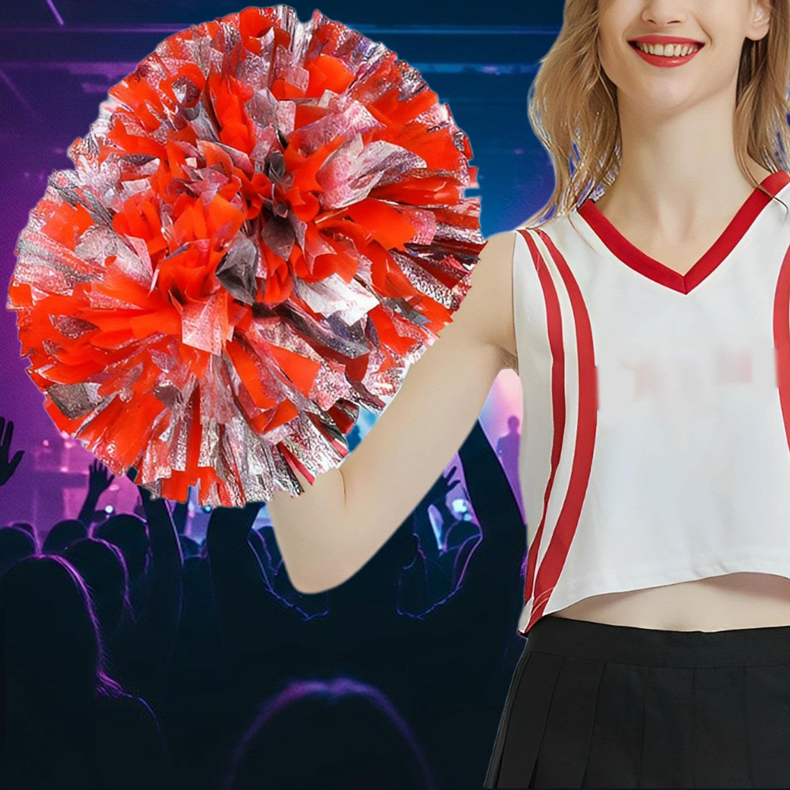 2 Stück Cheerleading mit Ergonomischem Griff für Kinder Und Erwachsene Handblume für Sportspiel Mannschaft Cheer Poms Tanzparty Handzubehör