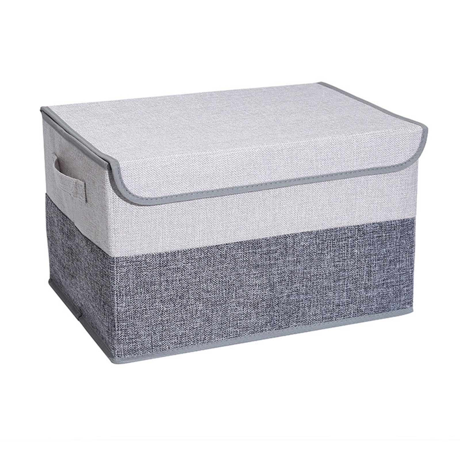 Elnwnnkc Grey Space-Saving Foldable Wardrobe Box Multipurpose Fabric Bin For Bedding Clothing Home Organization Foldable Clothes Storage Box
