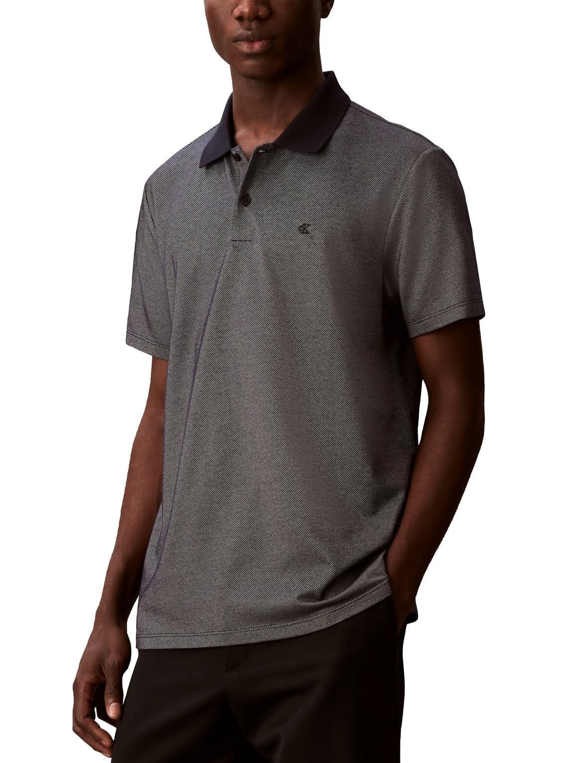 Men's Classic Fit Diagonal Jacquard Polo
