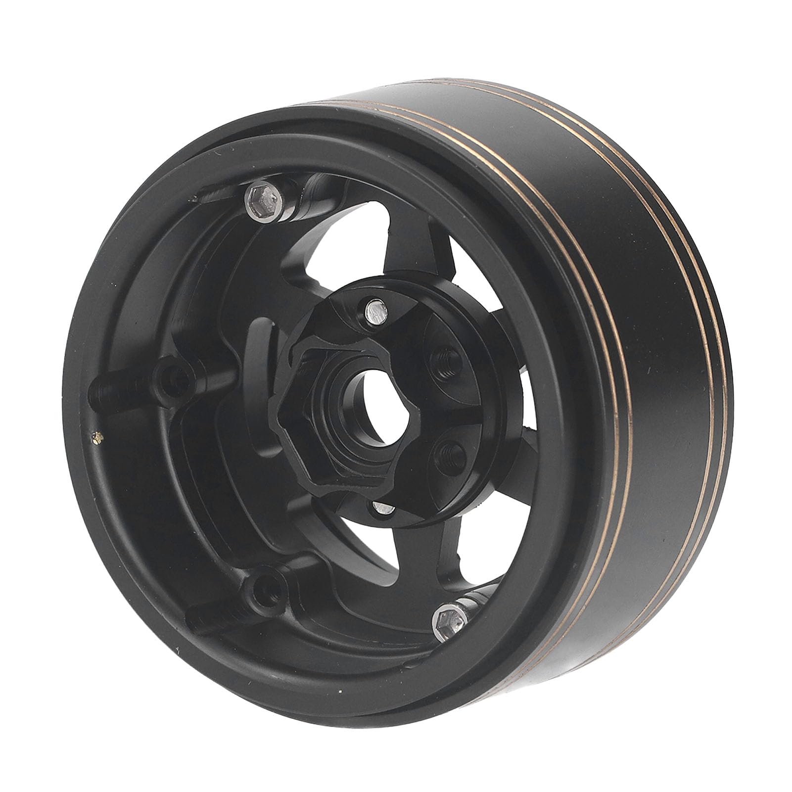 4 Pièces RC Beadlock Jante de Roue Moyeu en Laiton pondéré Pièce de Voiture RC pour SCX10 D90 D110 1/10 Voiture Télécommandée
