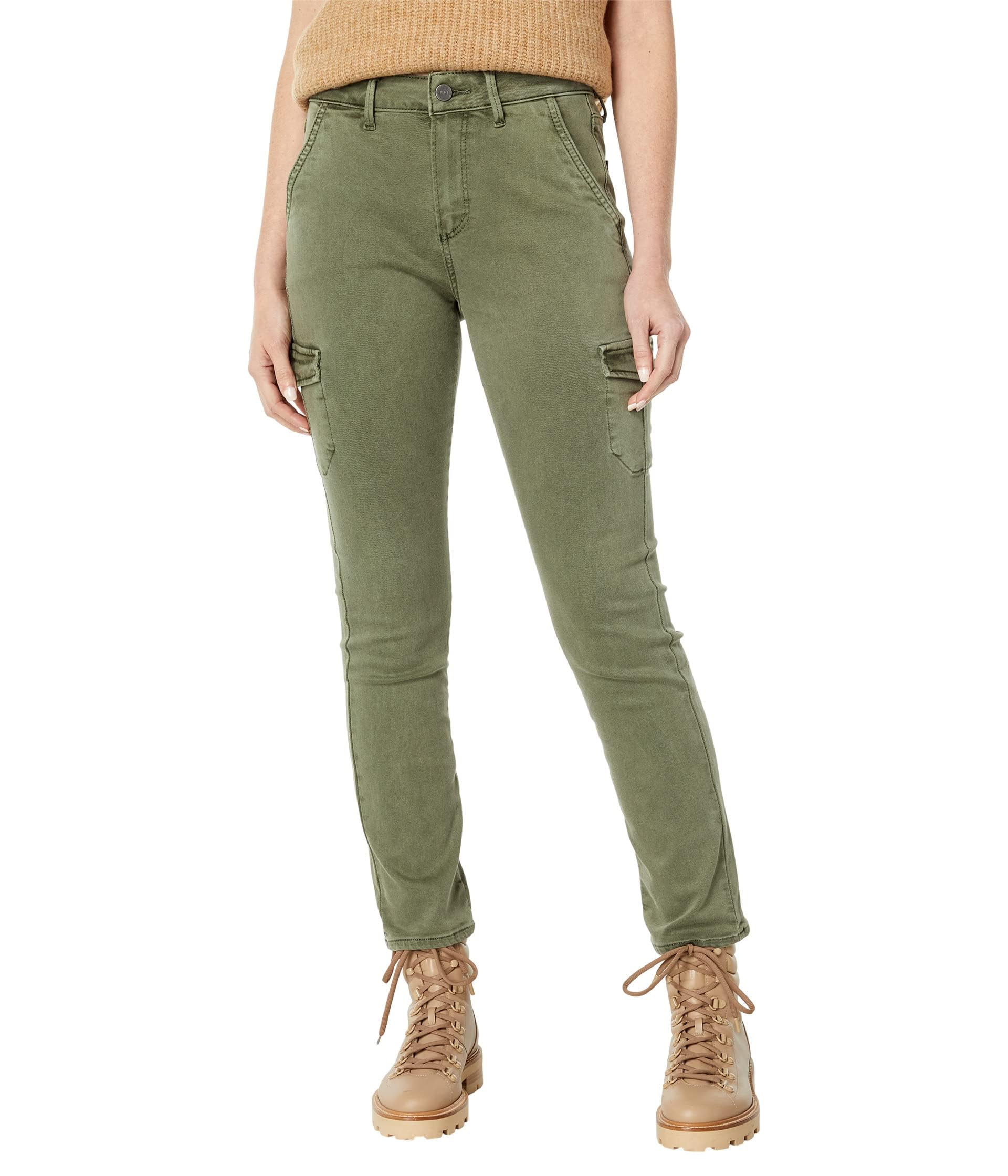 PAIGE Women's Jolie High Rise Slim Pant Ankle Length in Vintage Ivy Green