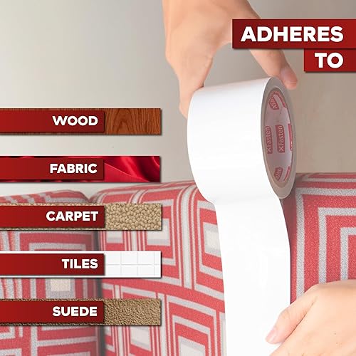 Miniatura 6 de XFasten Cinta de entrenamiento para gatos antiarañazos, transparente, 2.5 pulgadas x 15 yardas, 2.5 pulgadas x 15 yardas (paquete de 3) para