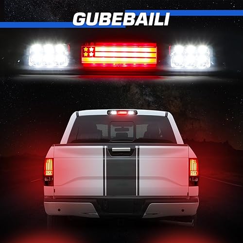 Miniatura 4 de Luz trasera LED + 3 luz de freno para Chevy Silverado 1500 2500 HD 1999-2002, apta para GMC Sierra 1500 2500 HD 1999-2003 Fleetside Bedtype, montaje