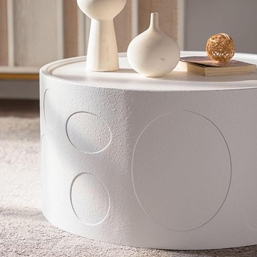 Miniatura 4 de GDFStudio Mesa auxiliar redonda moderna de 13.8 pulgadas, mesa auxiliar con textura de burbujas irregulares, mesas auxiliares circulares, mesas