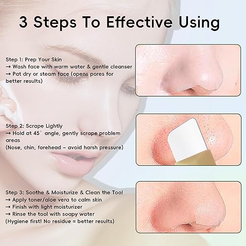 Miniatura 6 de Herramientas removedoras de puntos negros con cepillo, raspador facial de silicona para limpieza profunda, espátula facial, removedor de puntos