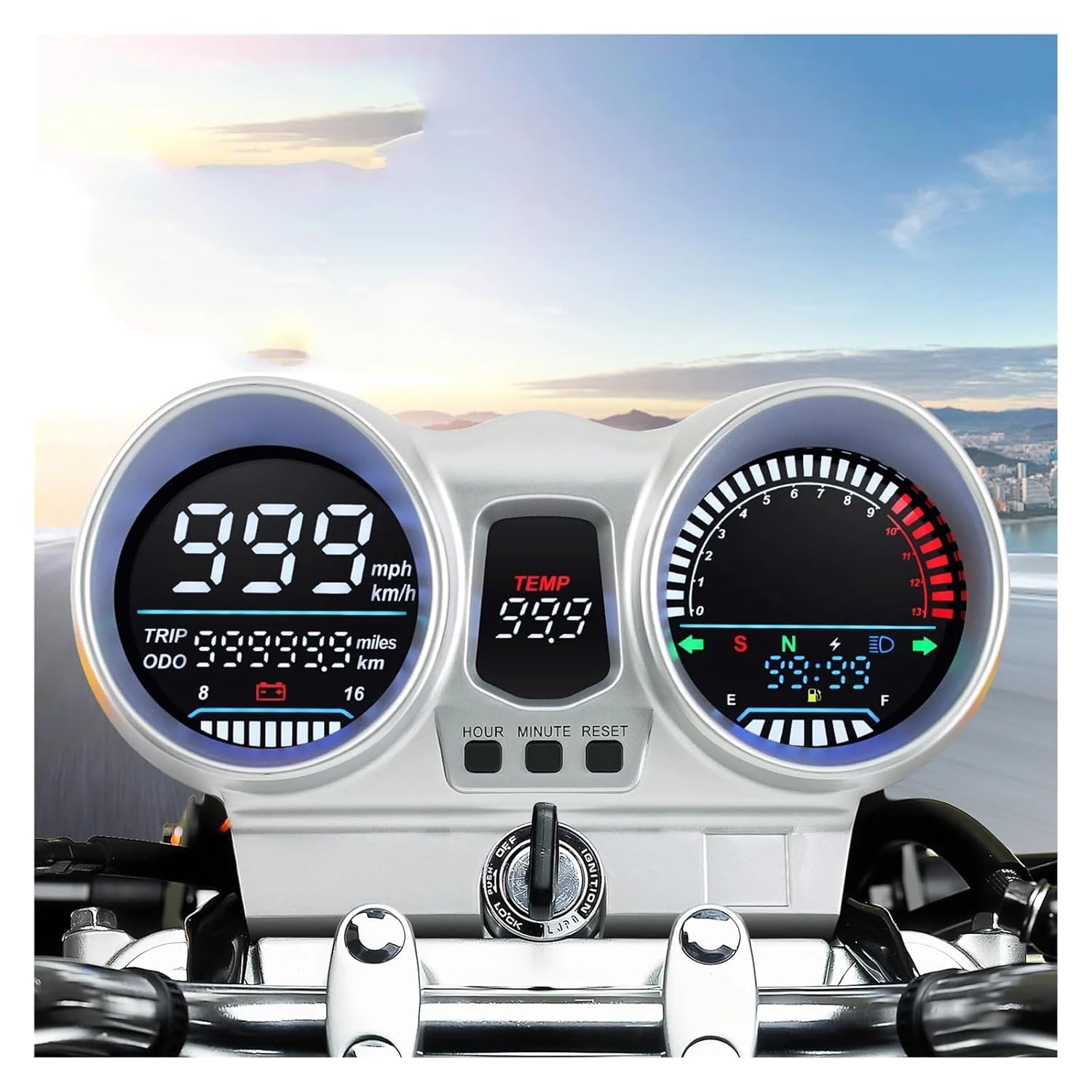 オートバイスピードメーターデジタルダッシュボード CBX250用 CBF250用 ツイスター 2001-2008 OEM 37100