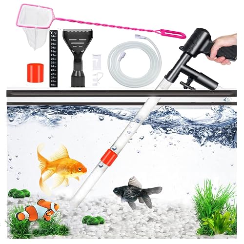Aquarium Gravel Cleaner Siphon Fish Tank Vacuum Cleaner for Absorb