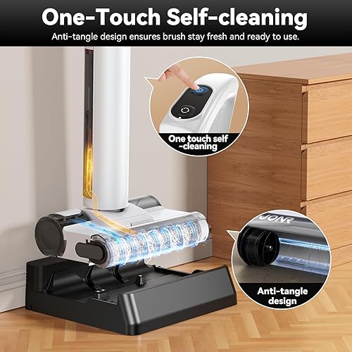 Miniatura 5 de JONR S20 Pro FlexReach Aspiradora en seco y húmedo, trapeador inalámbrico de 180 todo en uno para suelos duros, máquina de limpieza de suelos con