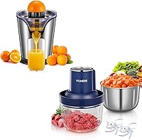 Vista 1 de Exprimidor de exprimidor de naranja Exprimidor eléctrico de cítricos y waflera 3 en 1 Sandwich Maker 1200W Panini Press