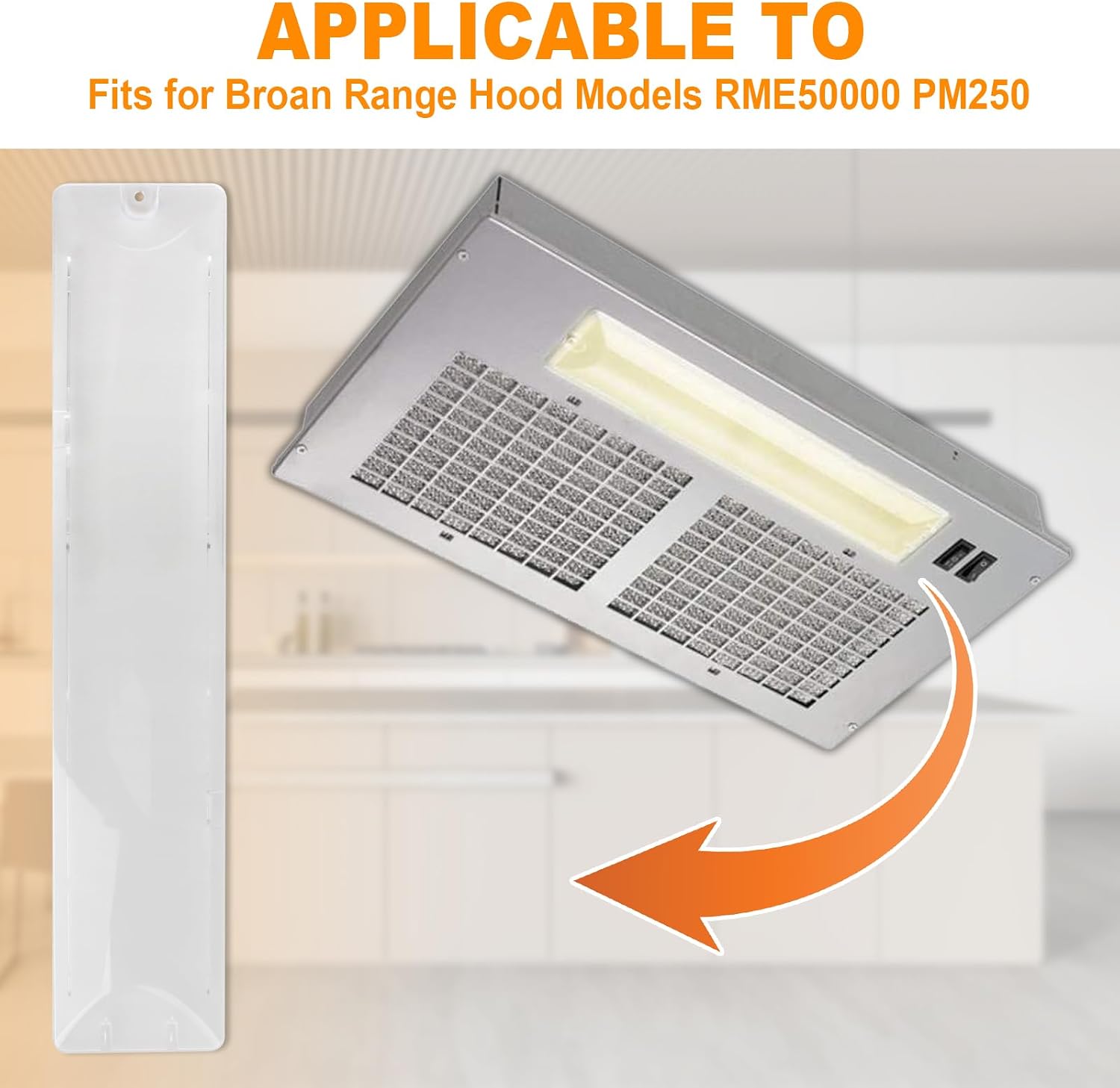 Range Hood Light Lens Cover SB03294757 Replacement For Broan Range Hood Parts RME50000 PM250