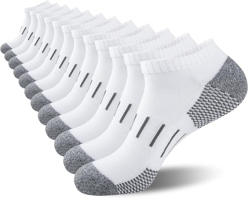 Pack de 6 pares de medias Heatuff Athletic Ankle Socks Moisture Wicking Cushion Running Low Cut