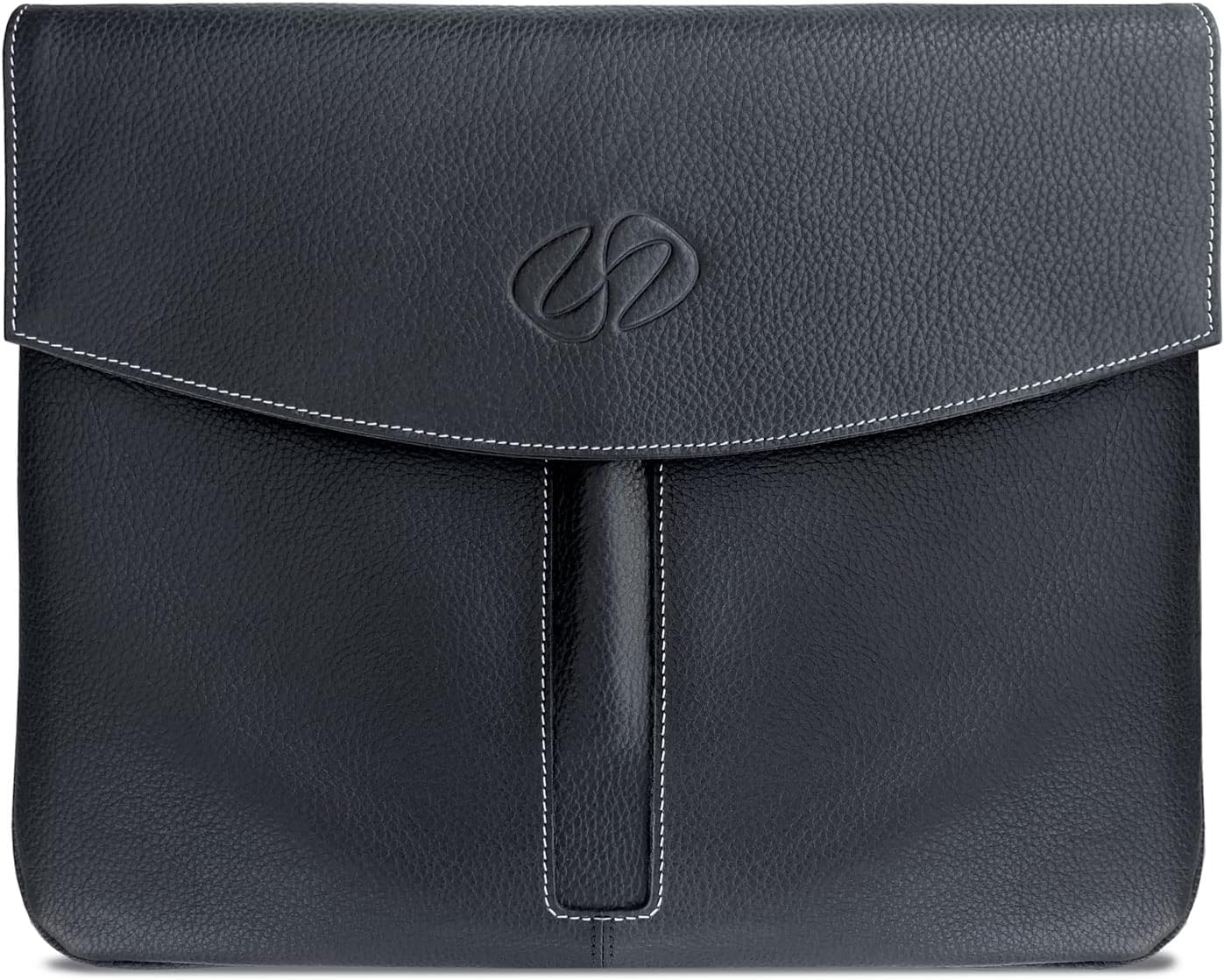 Premium Leather Magic Keyboard Sleeve for iPad | Protective Cover Case for 13 iPad Pro, 13 iPad Air with Pencil Holder by Michael Santoro Design - BK