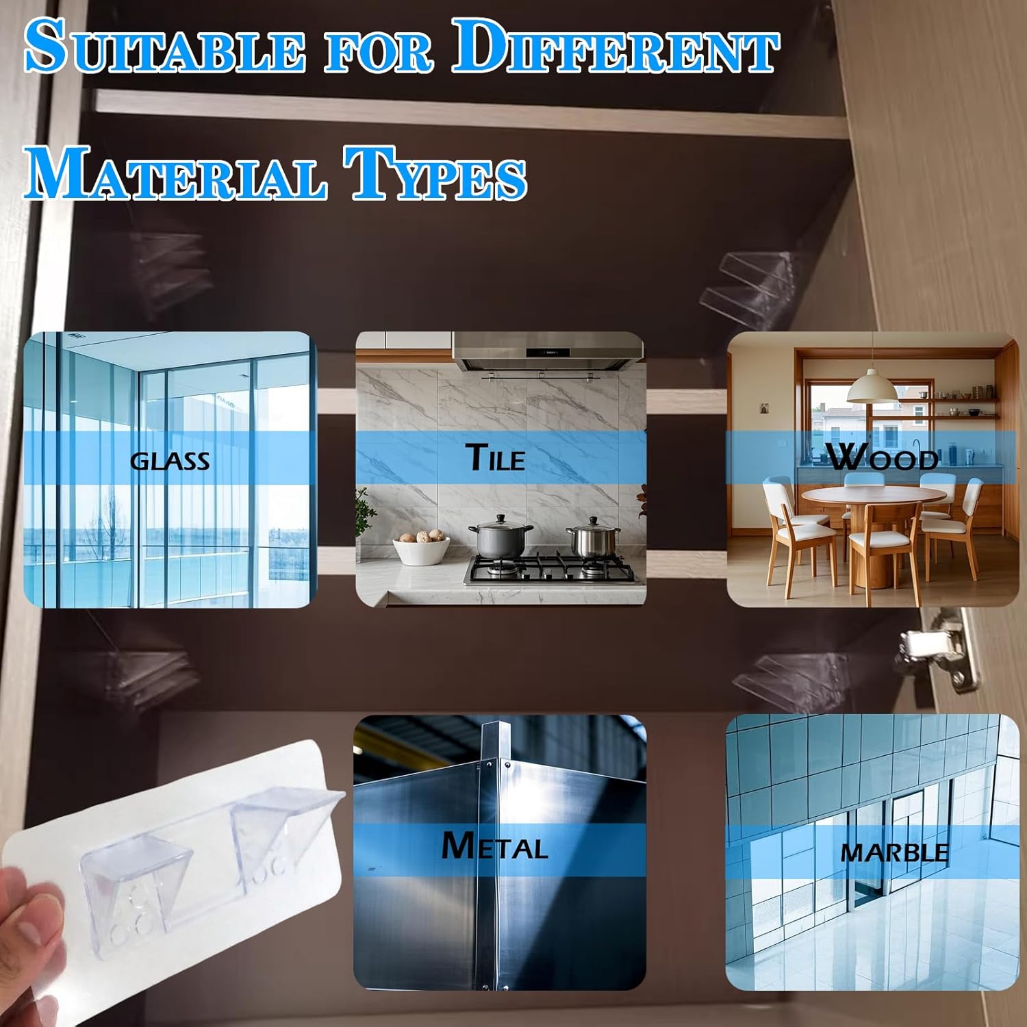 12Pcs Adhesive Shelf Bracket, Punch-Free No-Drill Shelf Pegs with Enhanced Support for Kitchen, Cabinet, Cupboard, Bookshelf, Closet, Double Row Reinforced Plastic Holders, Easy Installation.