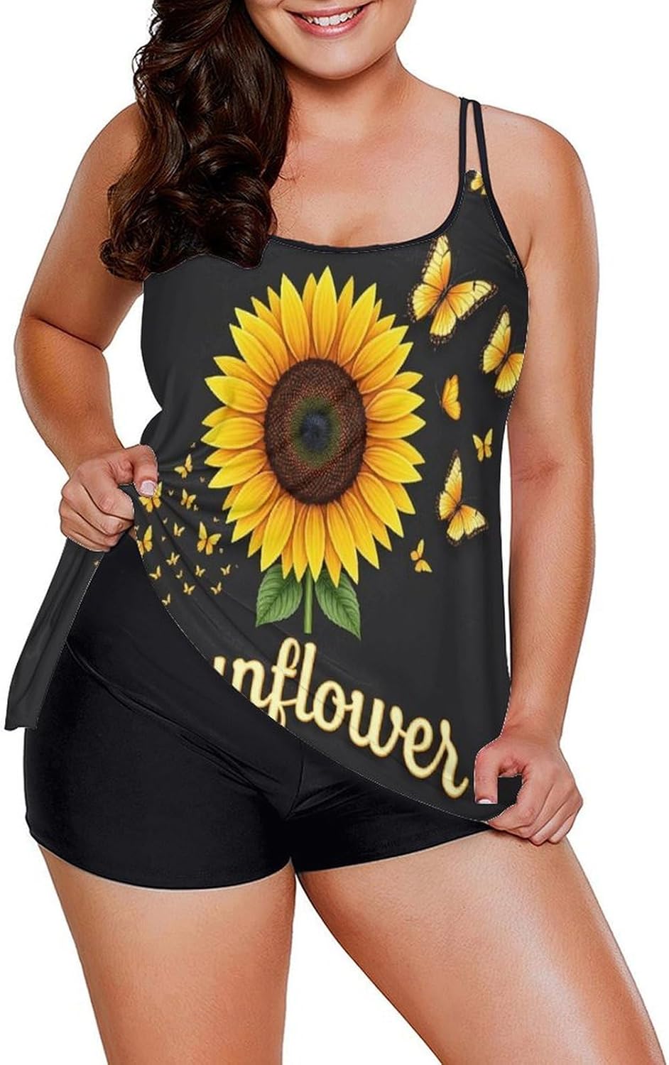 Women Two Piece Swimsuits Monokini U Neck Backness Swimming Suit Beachwear