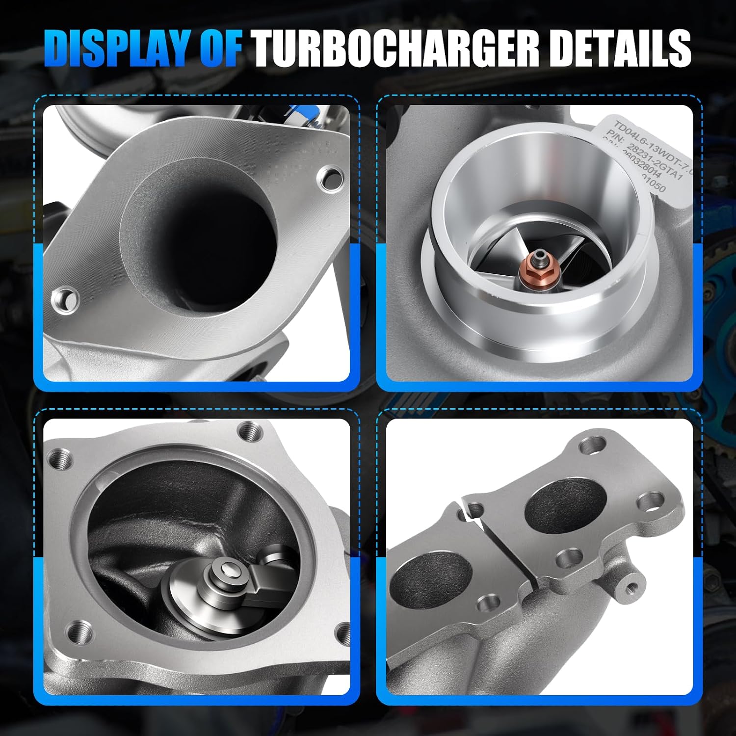 28231-2GTA1 Turbo Turbocharger Fits for 2015-2019 Kia Optima Sorento Sportage Hyundai Sonata 2.0L Replace OE 90124-01050 90124-01080