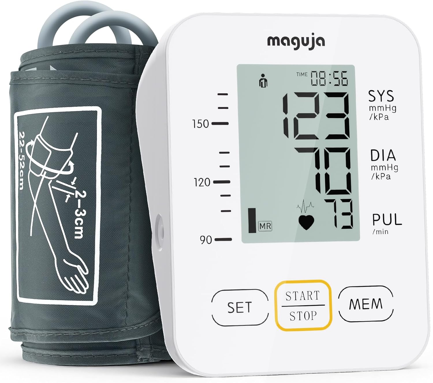 Blood Pressure Monitor, maguja Blood Pressure Monitors for Home Use, Automatic Digital Upper Arm BP Machine with Blood Pressure Cuff, 2 Users
