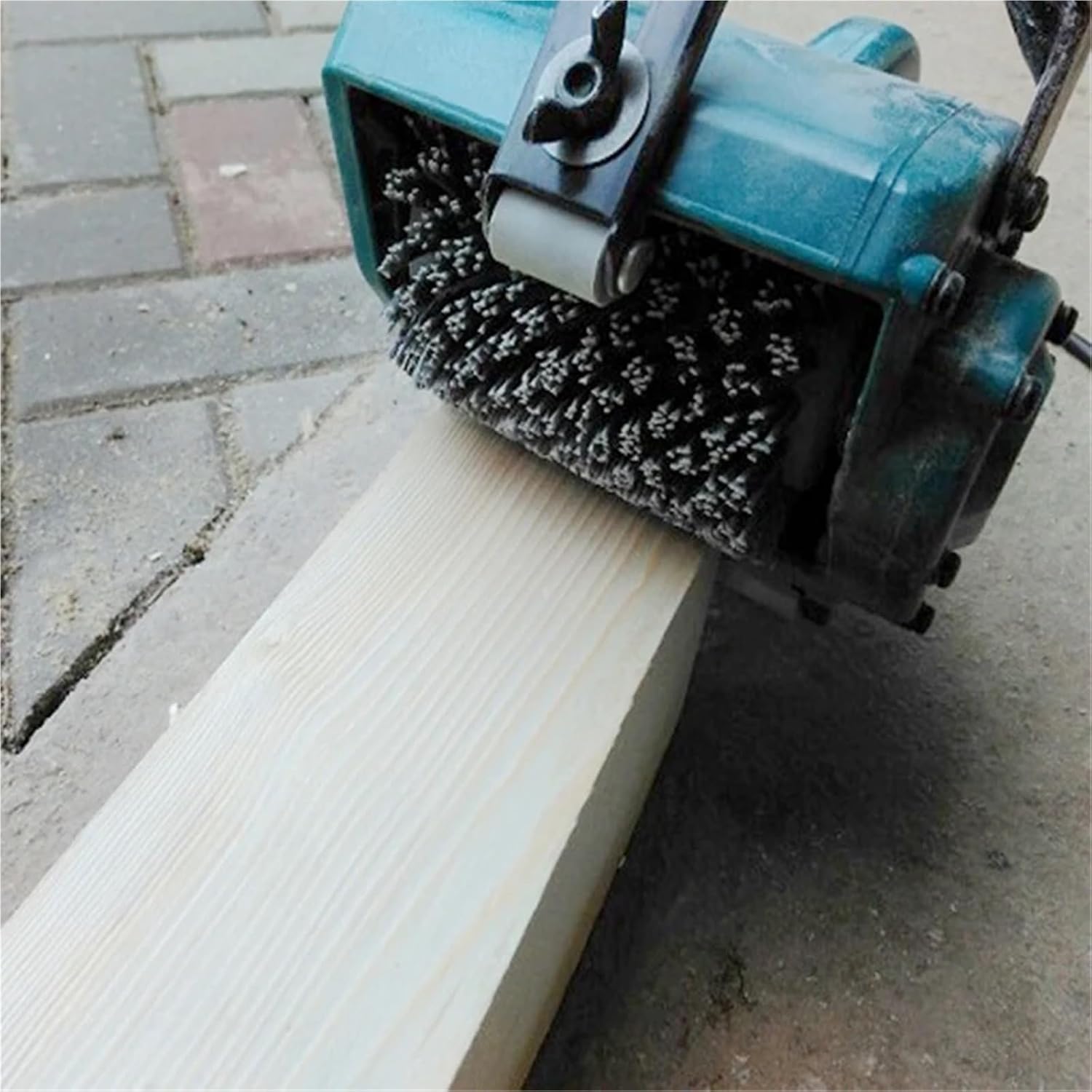 1 pcs 100 * 120 * 13mm Abrasives Nylon Wire Brush Wheel for 9741 Wheel Sander P80-P600 Wooden Furniture Metal Polishing Grinding(P240)
