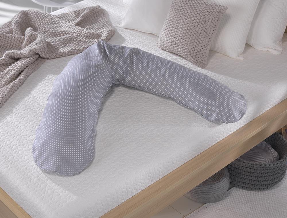 Theraline das Original-Stillkissen mit Polyester-Hohlfaserfüllung inkl. Feinköperbezug, 33 Punkte Grau